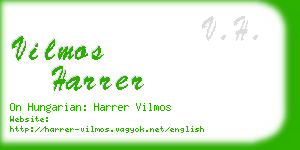 vilmos harrer business card